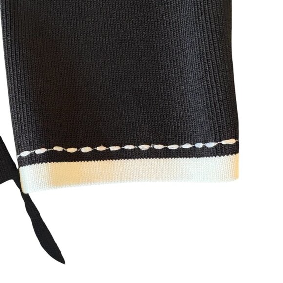 Vertigo Paris women's black cardigan with white trim and bows size L - Picture 5 of 7